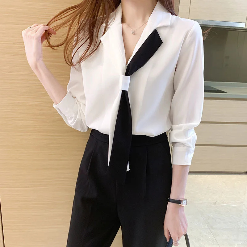 Women Spring Autumn Style Blou - Silk Blouse ulasan dan harga