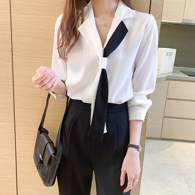 Women Spring Autumn Style Blou - Silk Blouse ulasan dan harga
