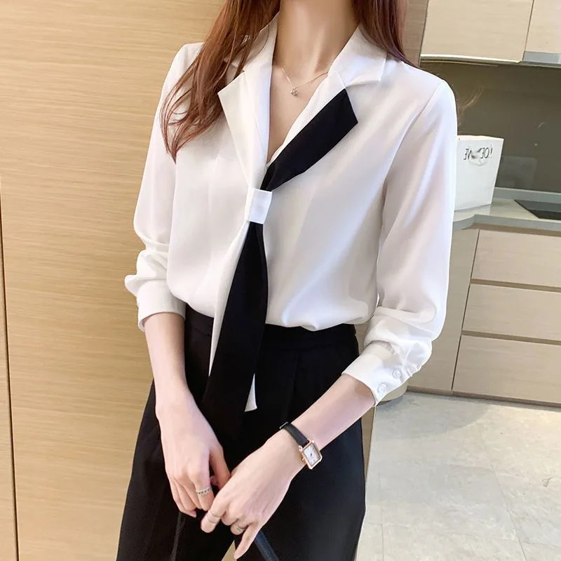 Women Spring Autumn Style Blou - Silk Blouse ulasan dan harga