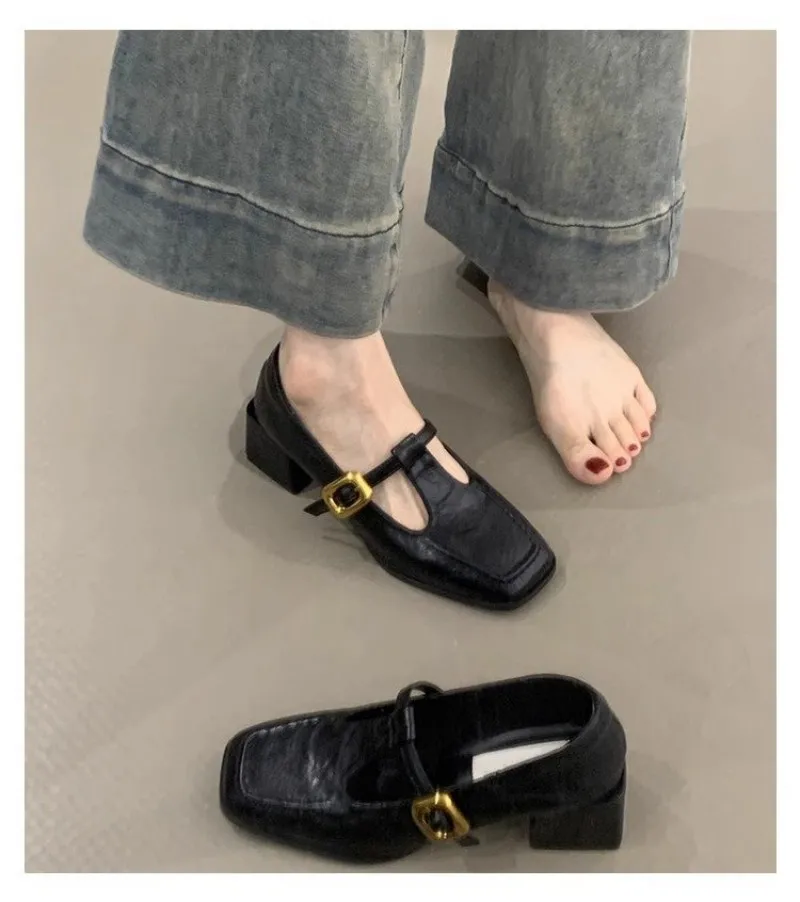 Women Square Toe T-Strap Mary  - Womens Heels ulasan dan harga