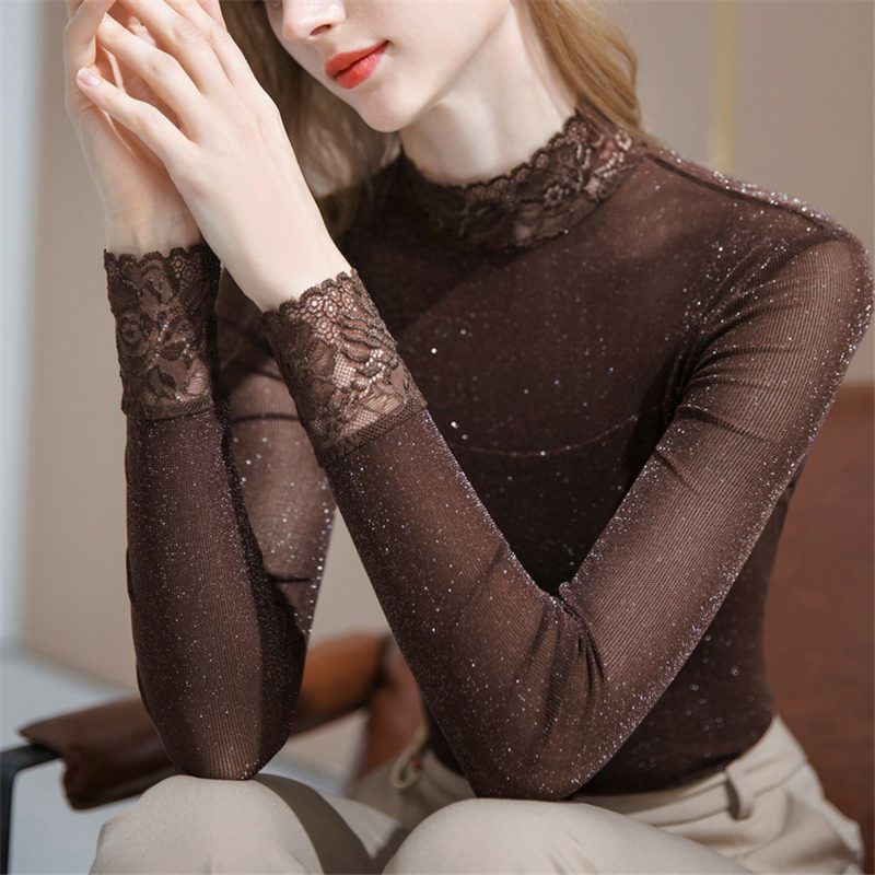 Fashion Gauze Bright silk Spli - Silk Blouse ulasan dan harga