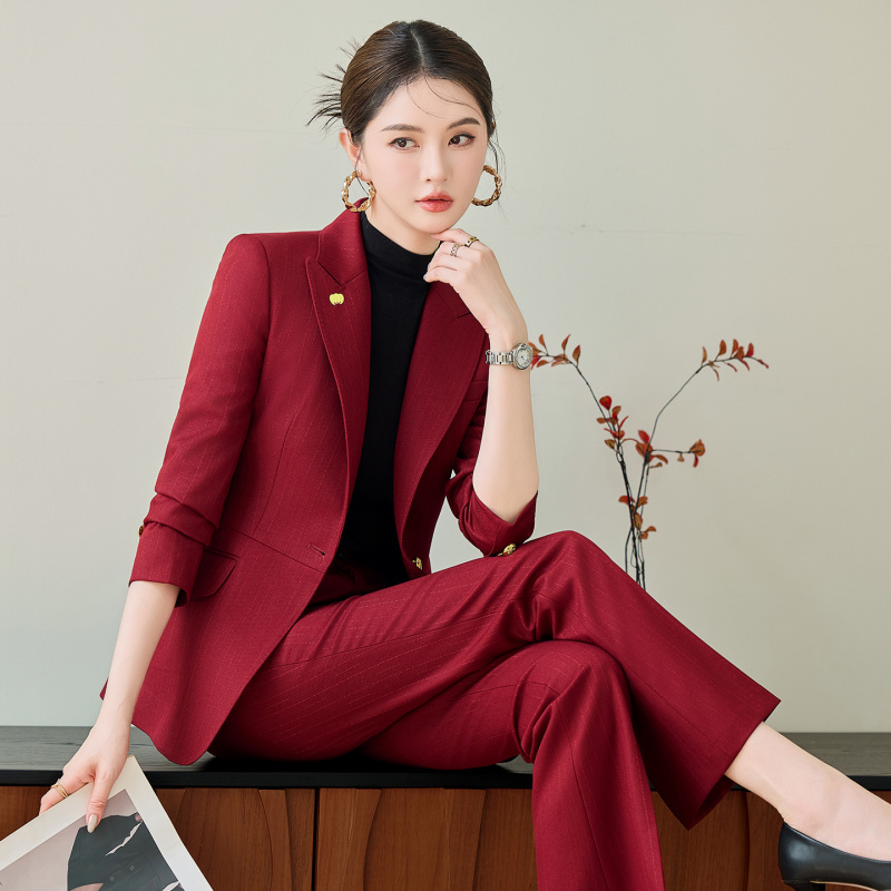 Red Suit Set for Women, Autumn - Women'S Red Formal Wear ulasan dan harga